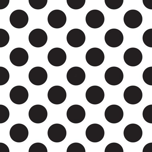 naadloze patronen met witte en zwarte erwten (polka dot). vector