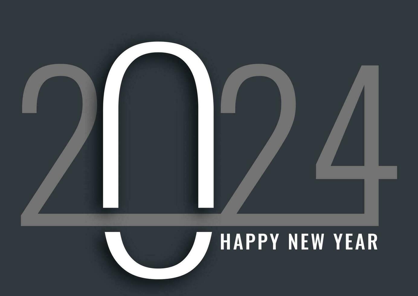 modern gelukkig nieuw jaar achtergrond met aantal ontwerp vector