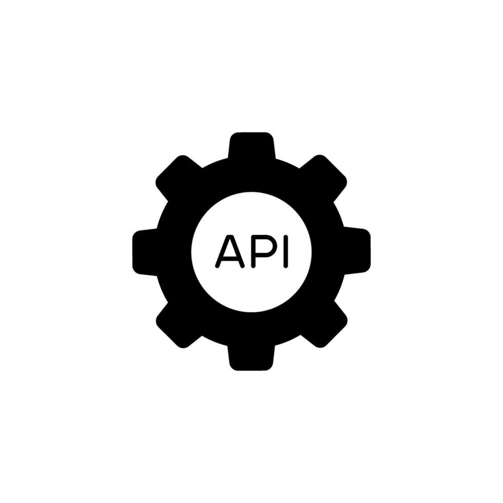 api vector icoon. software integratie illustratie teken. toepassing symbool.