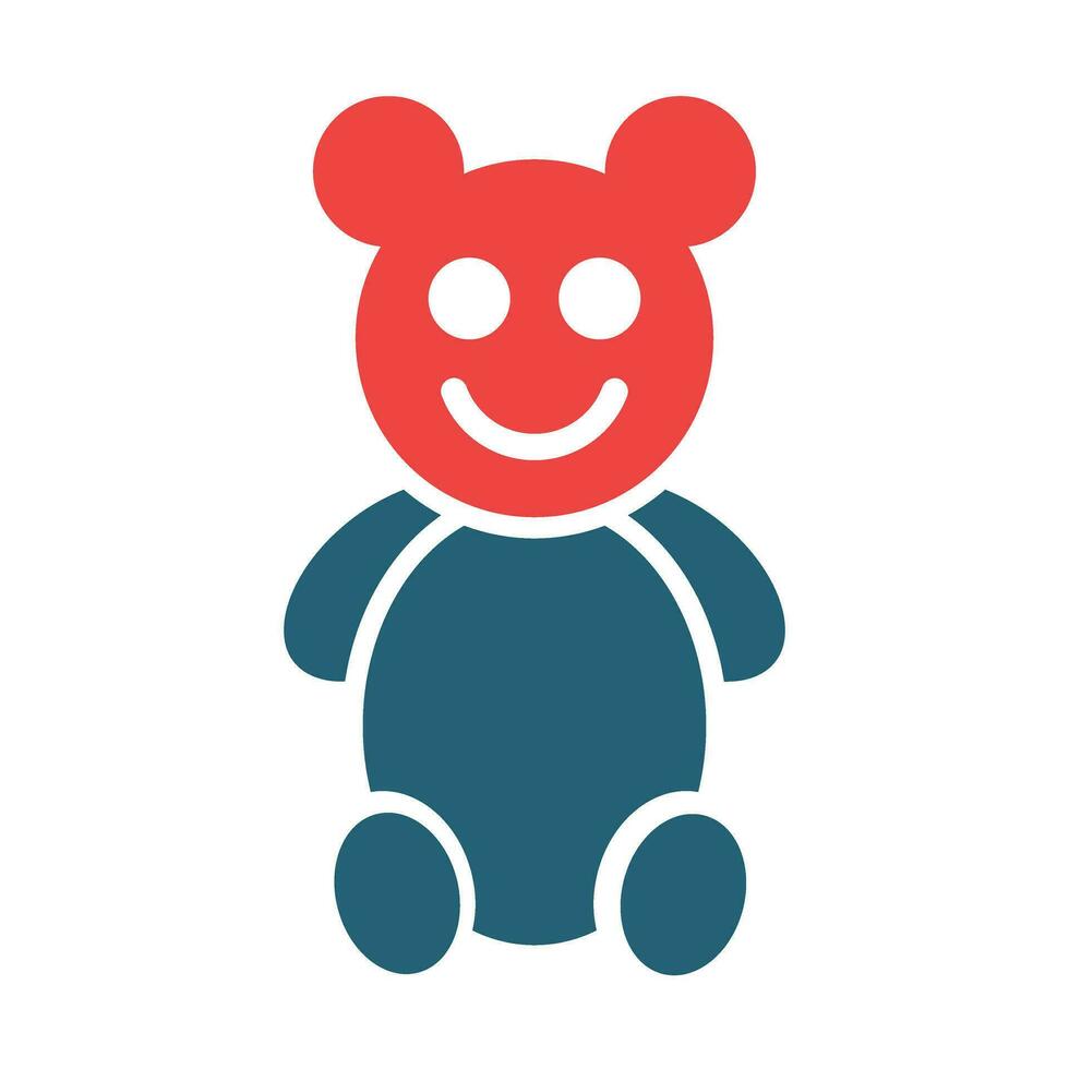 teddy beer vector glyph twee kleur icoon voor persoonlijk en reclame gebruiken.
