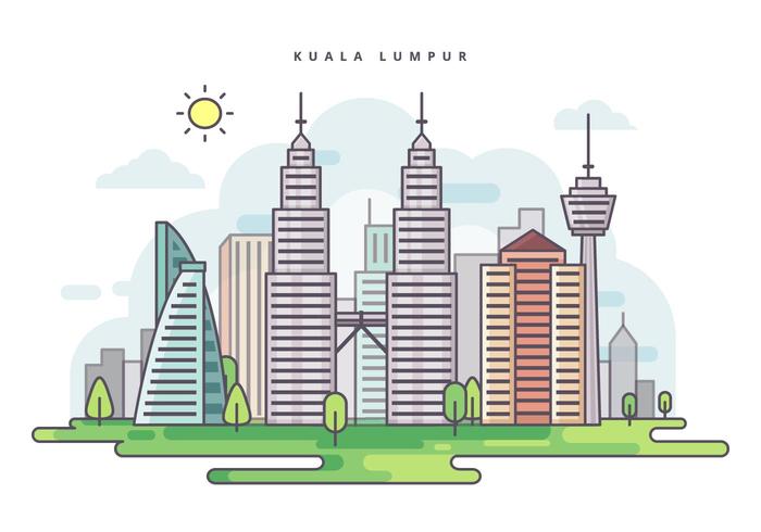 Kuala Lumpur Illustratie Vector