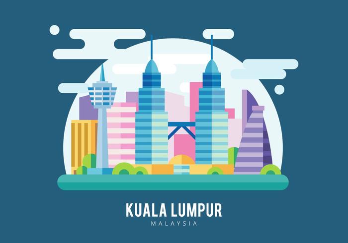 Kuala Lumpur Illustratie Vector