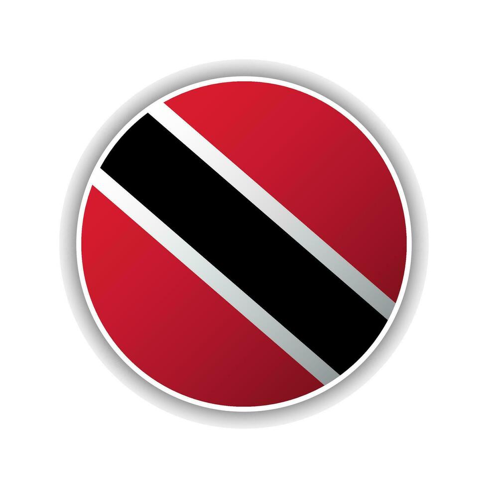 abstract cirkel Trinidad en Tobago vlag icoon vector