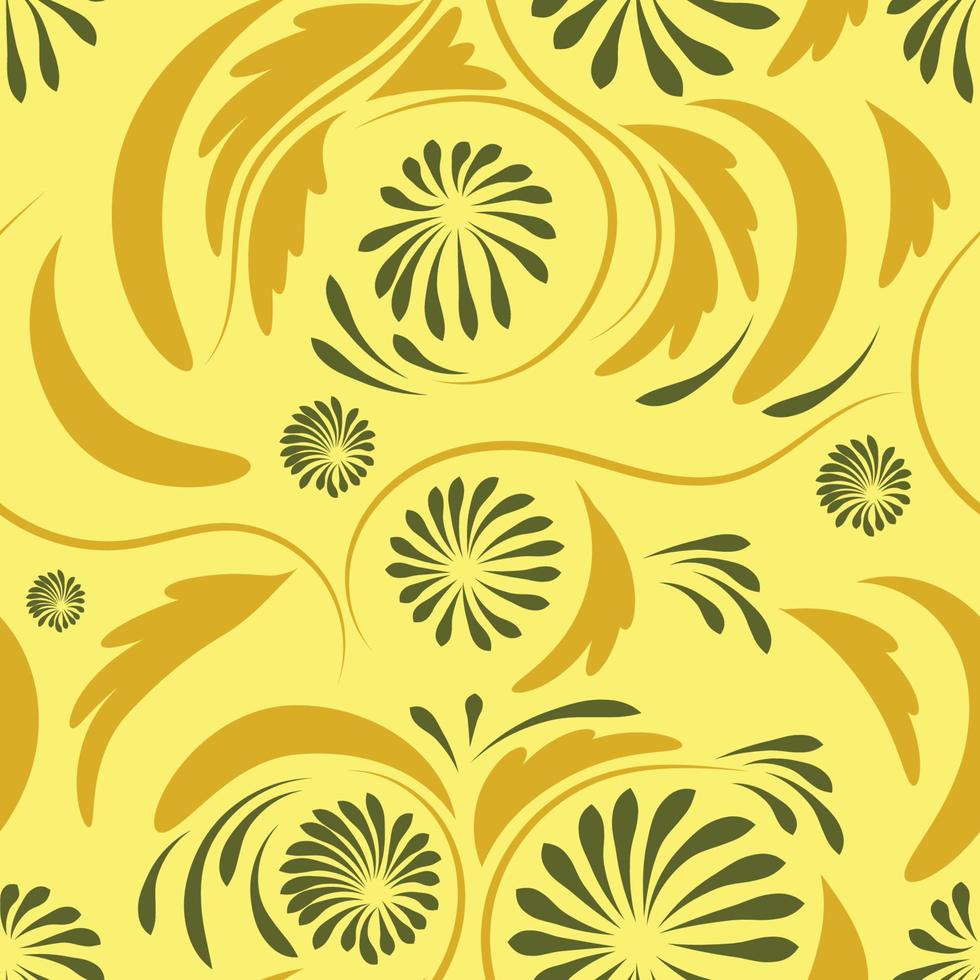folk bloemenpatroon bloemen oppervlakteontwerp naadloos patroon vector