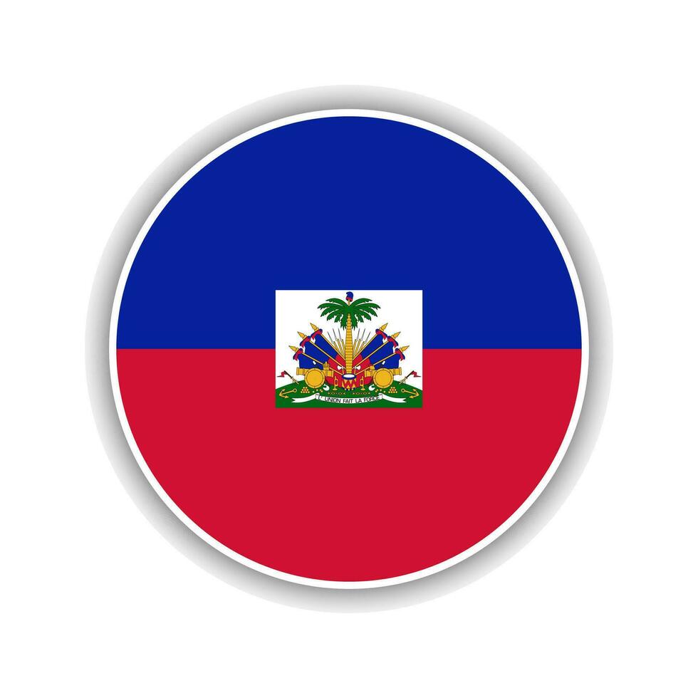 abstract cirkel Haïti vlag icoon vector