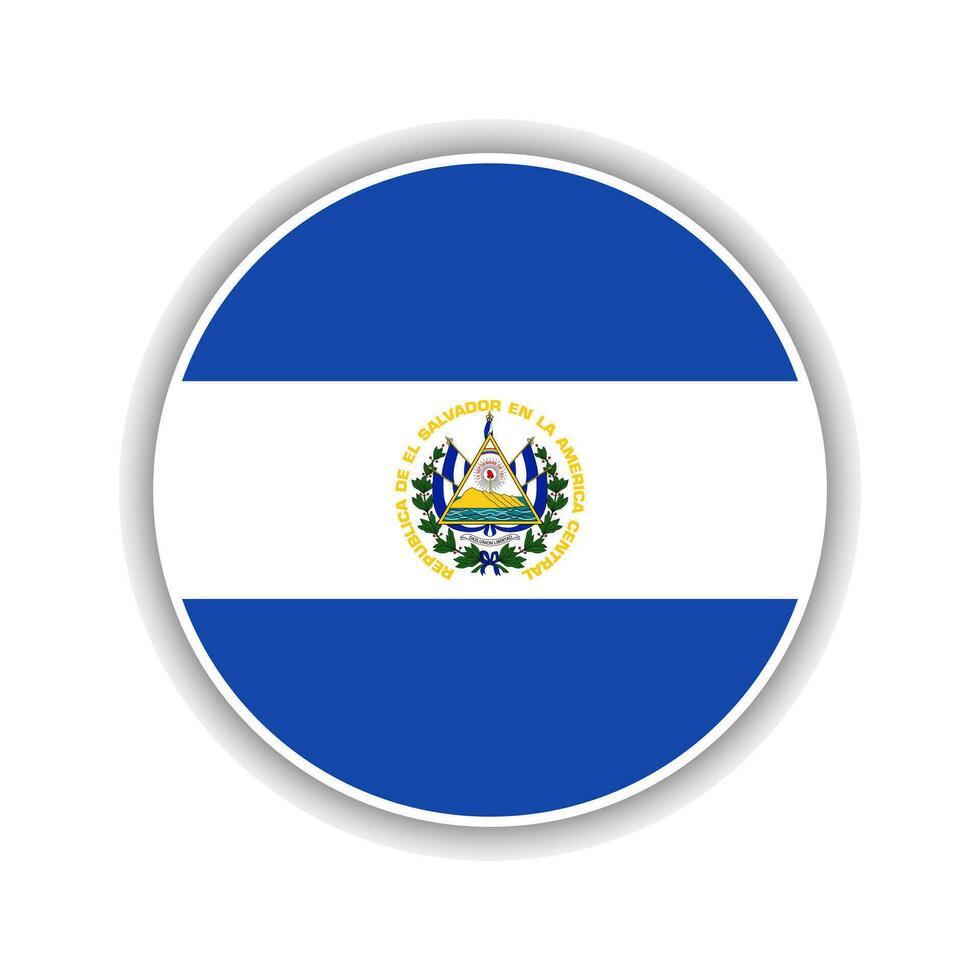 abstract cirkel el Salvador vlag icoon vector