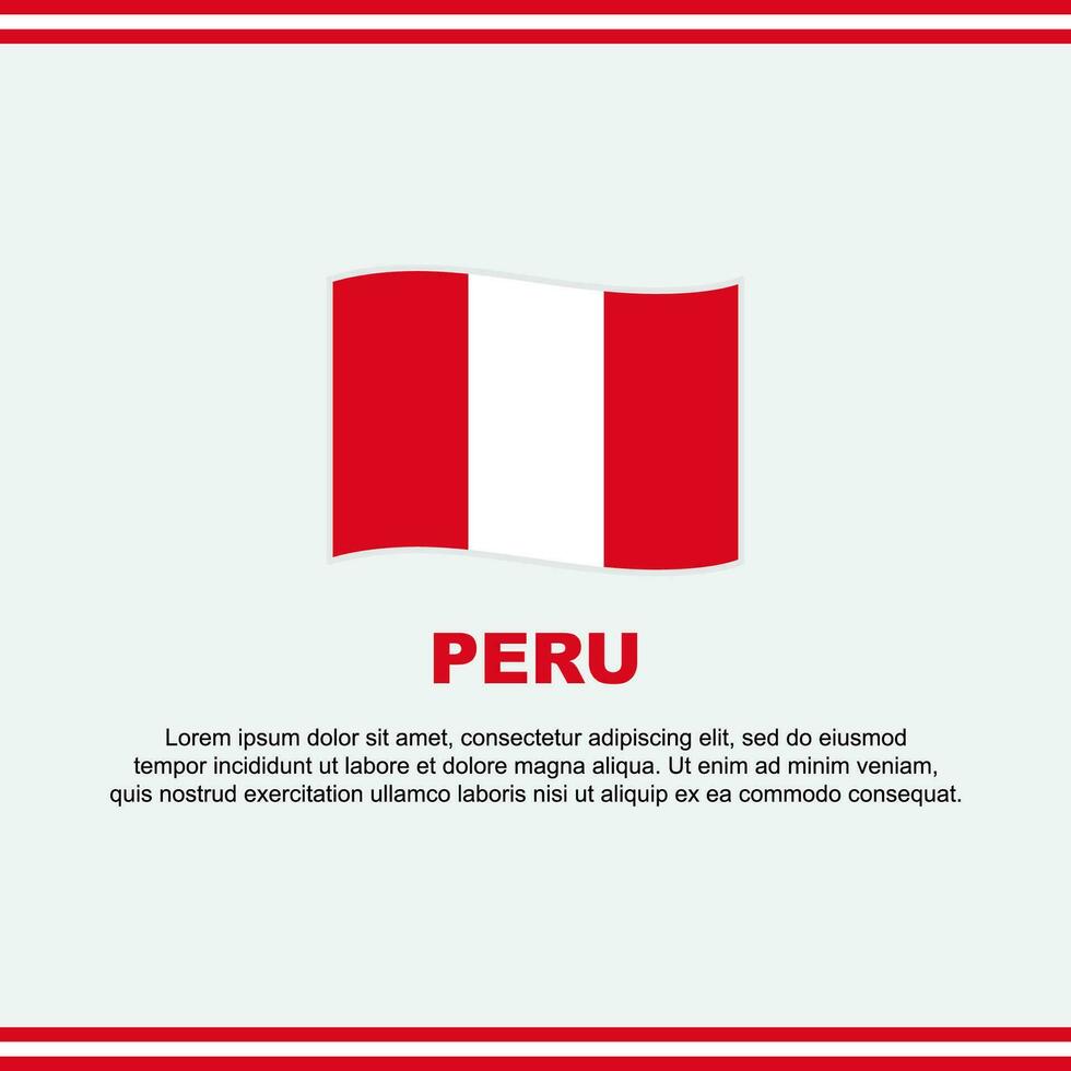 Peru vlag achtergrond ontwerp sjabloon. Peru onafhankelijkheid dag banier sociaal media na. Peru ontwerp vector