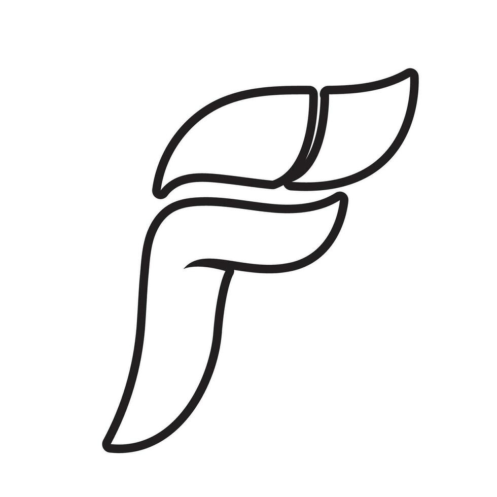 f letterpictogram vector