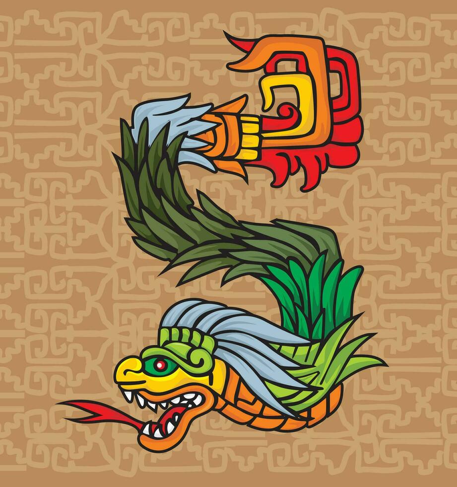 mayan draak, illustratie vector