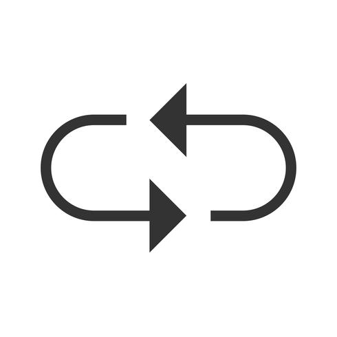 Glyph-pictogrammen synchroniseren vector