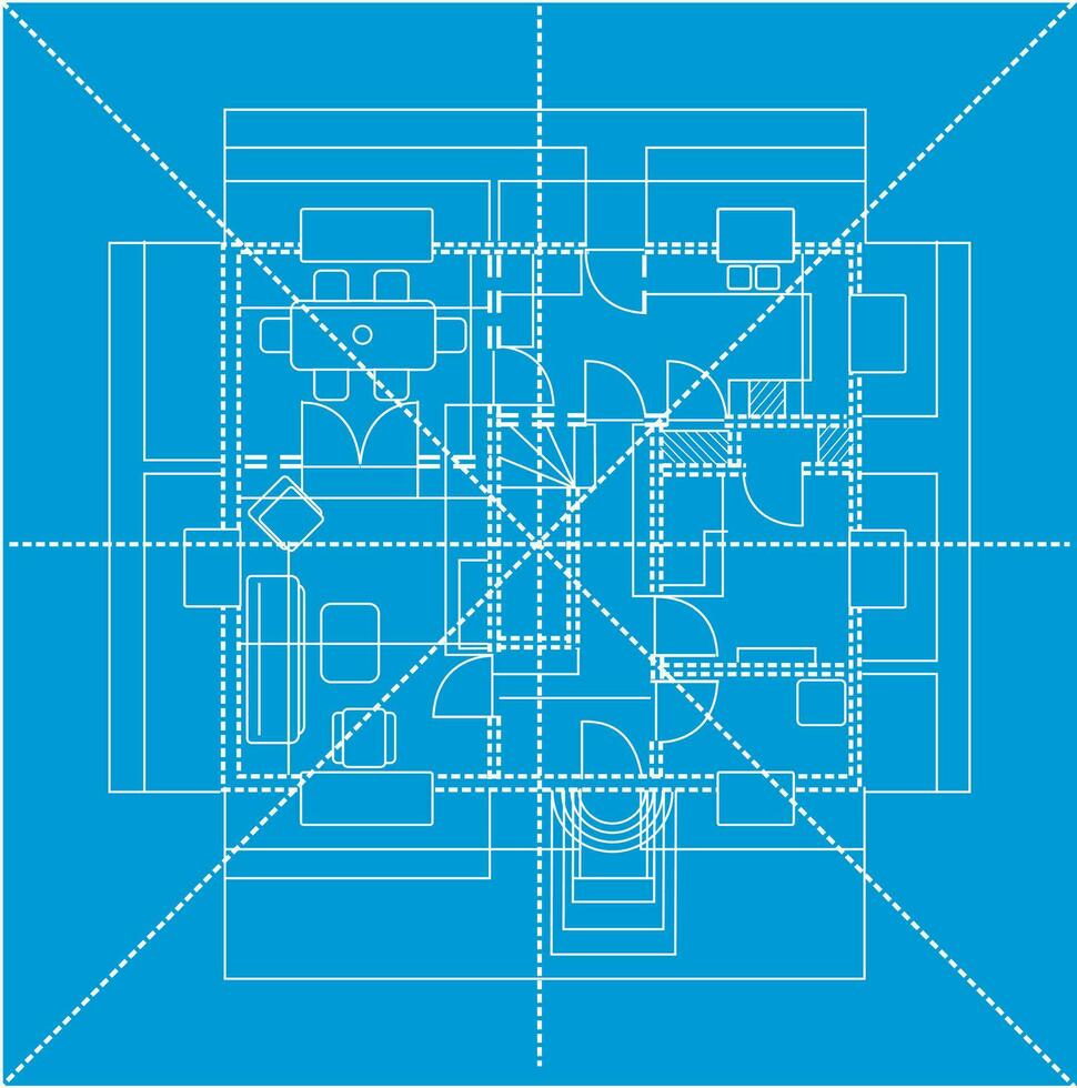 blauw verdieping plan, illustratie vector