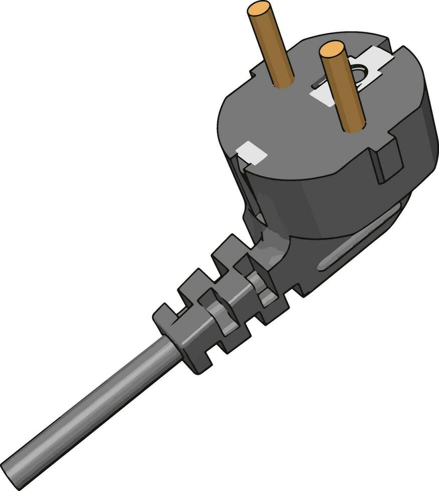 Spanning kabel, illustratie, vector Aan wit achtergrond.