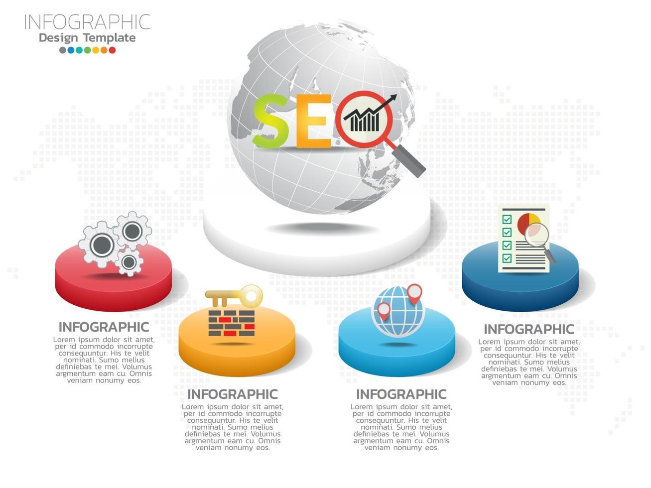 bedrijfsproces grafiek infographics isometrisch 3d vector