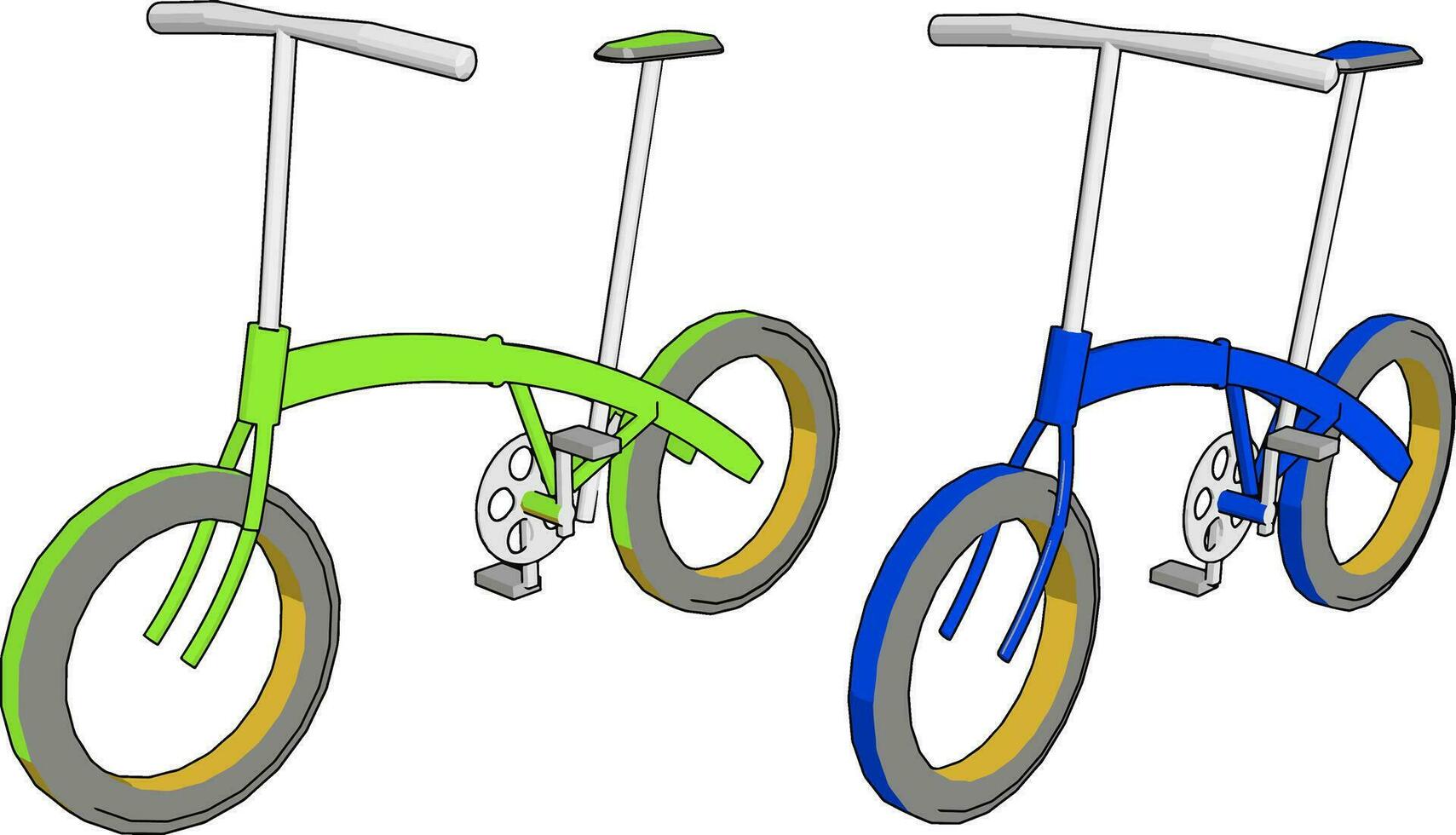 gemakkelijk en eenvoudig fiets gemakkelijk naar omgaan met vector of kleur illustratie