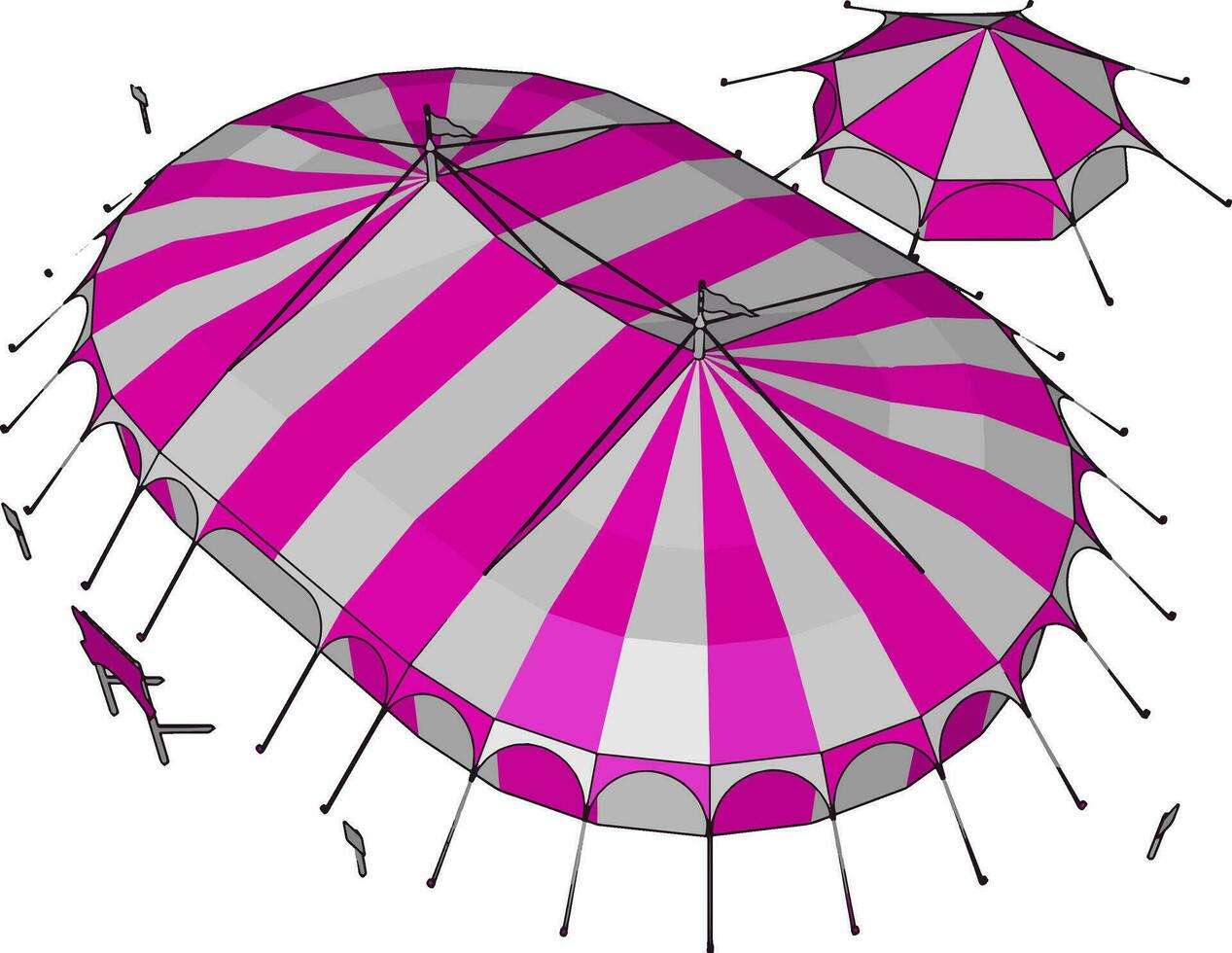 mooi circus tent vector of kleur illustratie