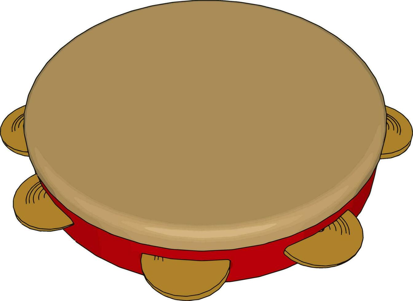 tamboerijn een musical instrument vector of kleur illustratie