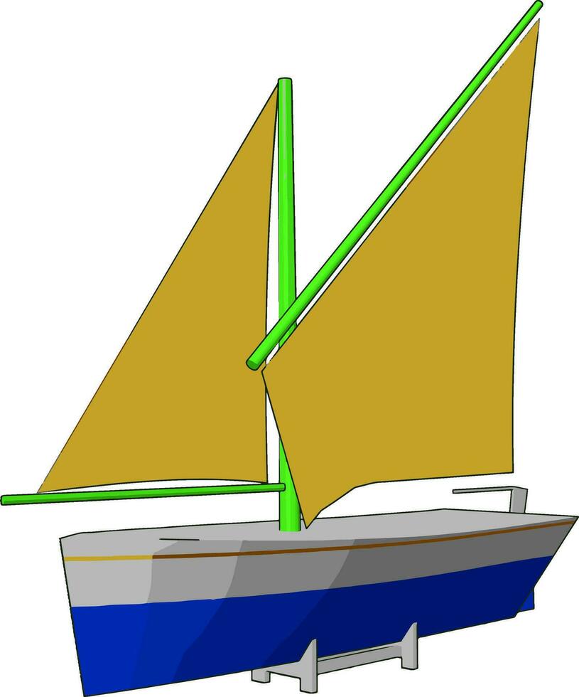 de zeilboot speelgoed- vector of kleur illustratie