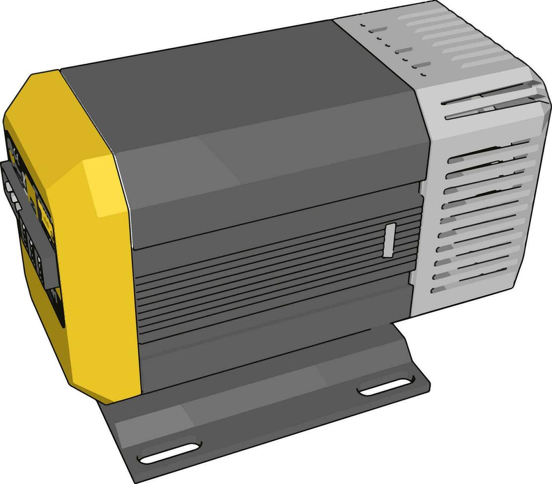 elektronisch doos, illustratie, vector Aan wit achtergrond.