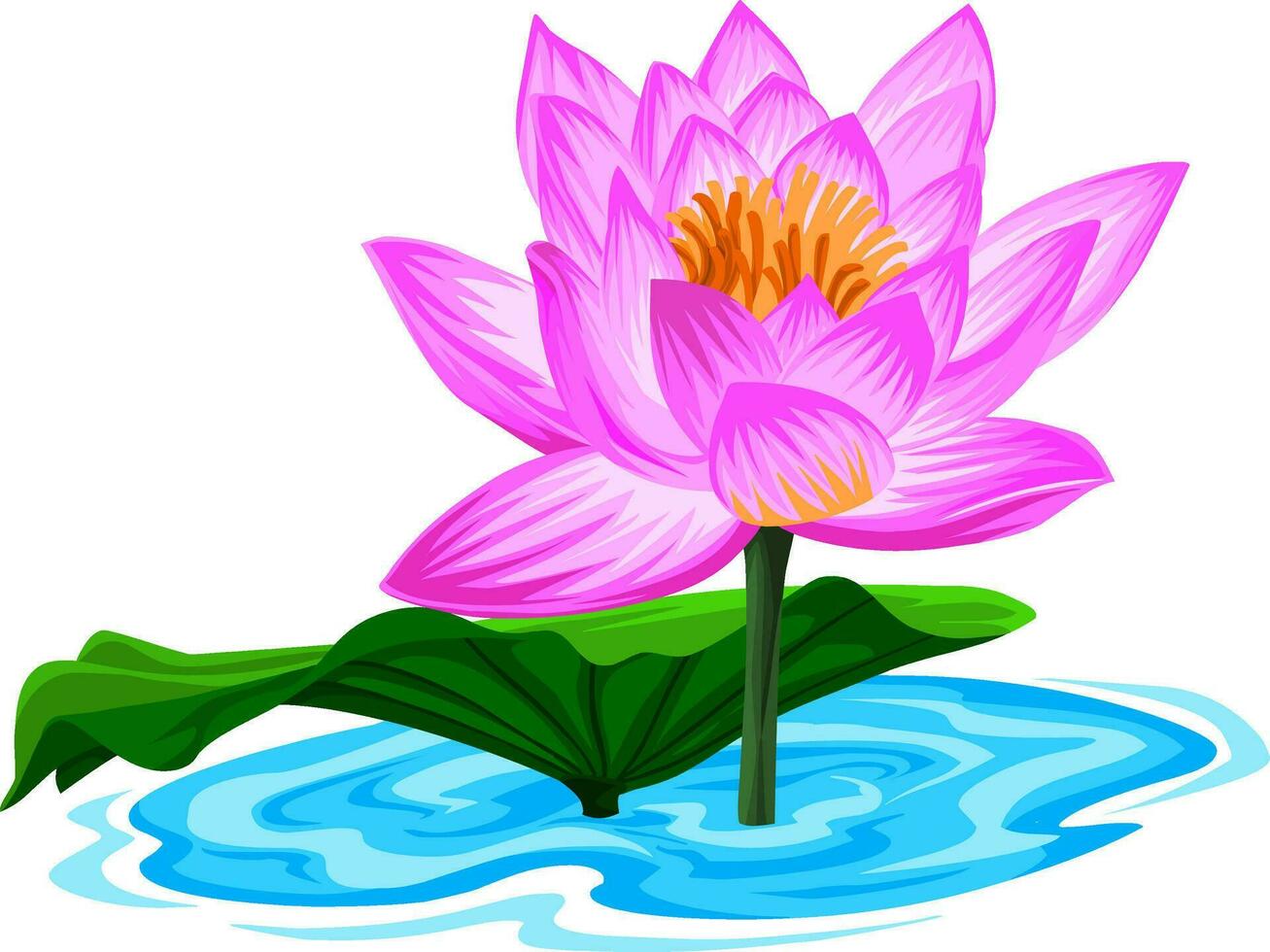vector van vers lotus bloem.