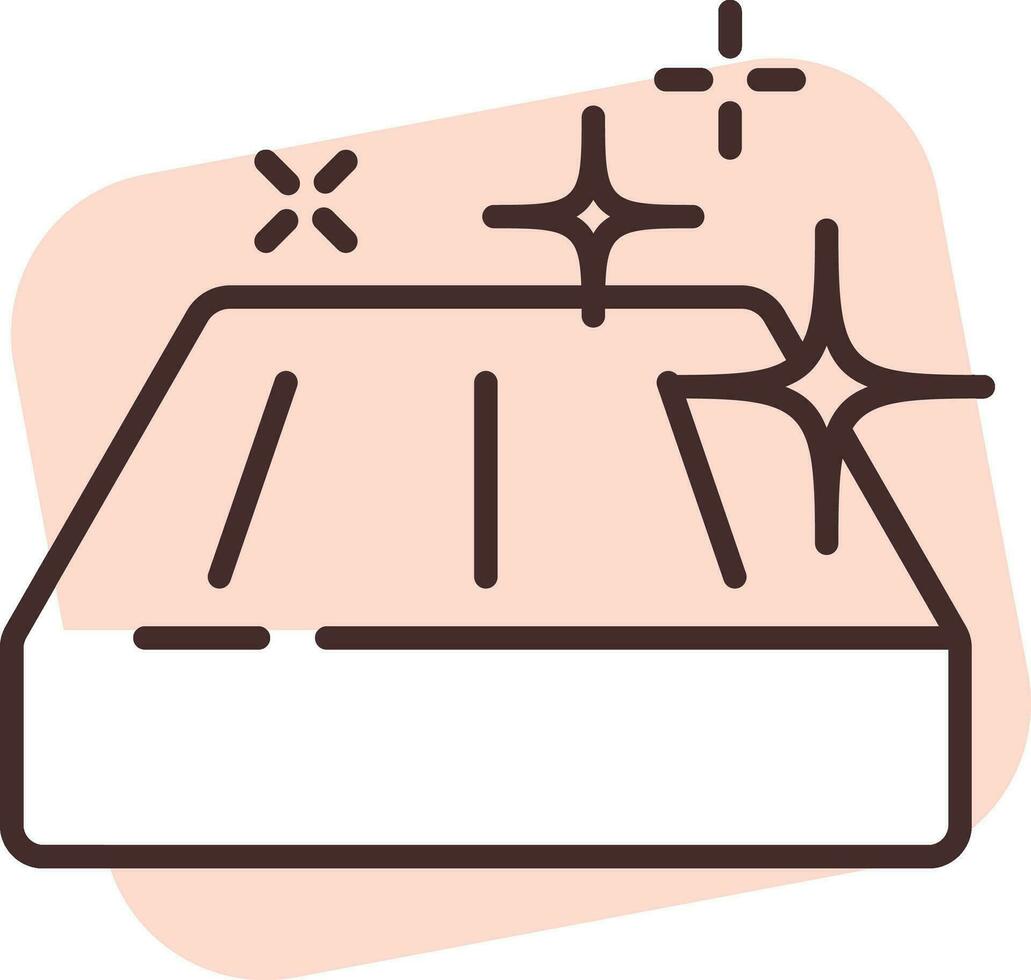 sanitaire voorzieningen matras, icoon, vector Aan wit achtergrond.