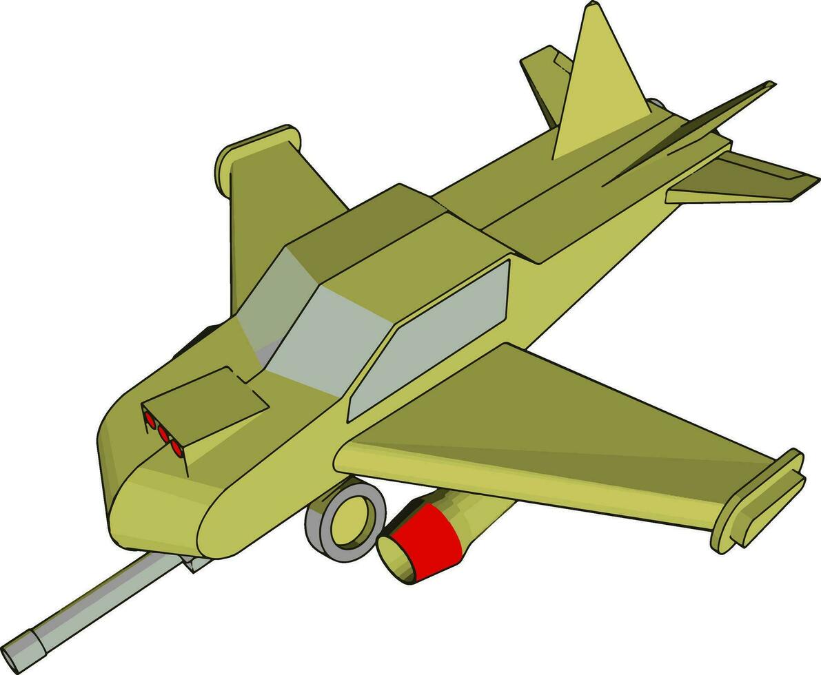 vliegtuig speelgoed, illustratie, vector Aan wit achtergrond.