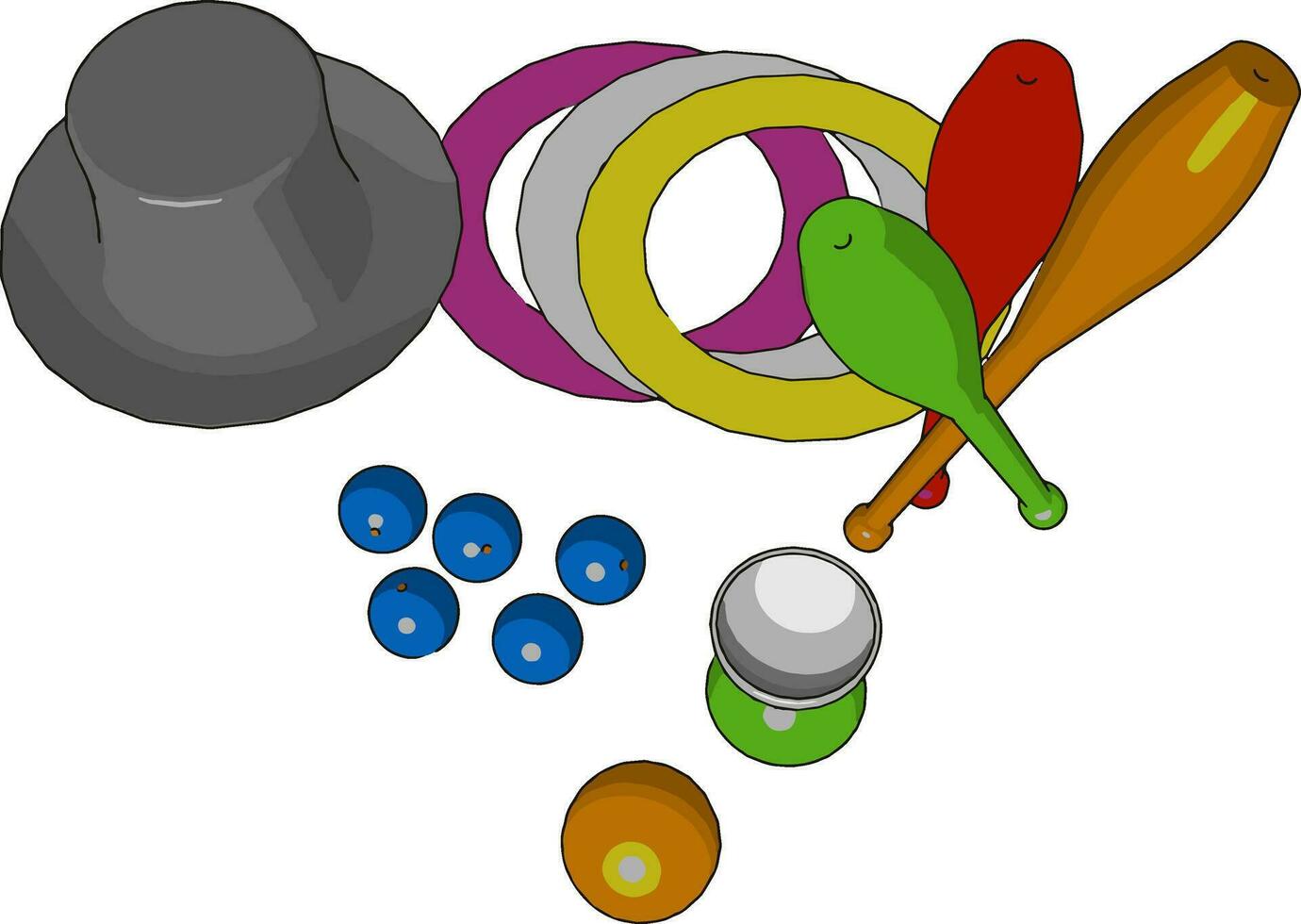 materialen voor speelgoed- vector of kleur illustratie