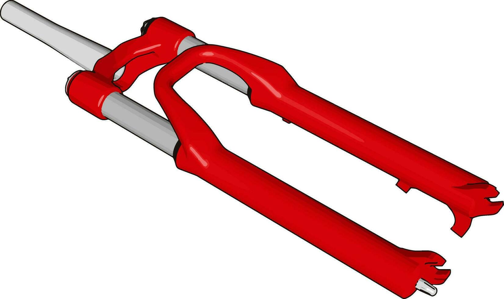 grijs en rood fiets hark vector illustratie Aan wit achtergrond