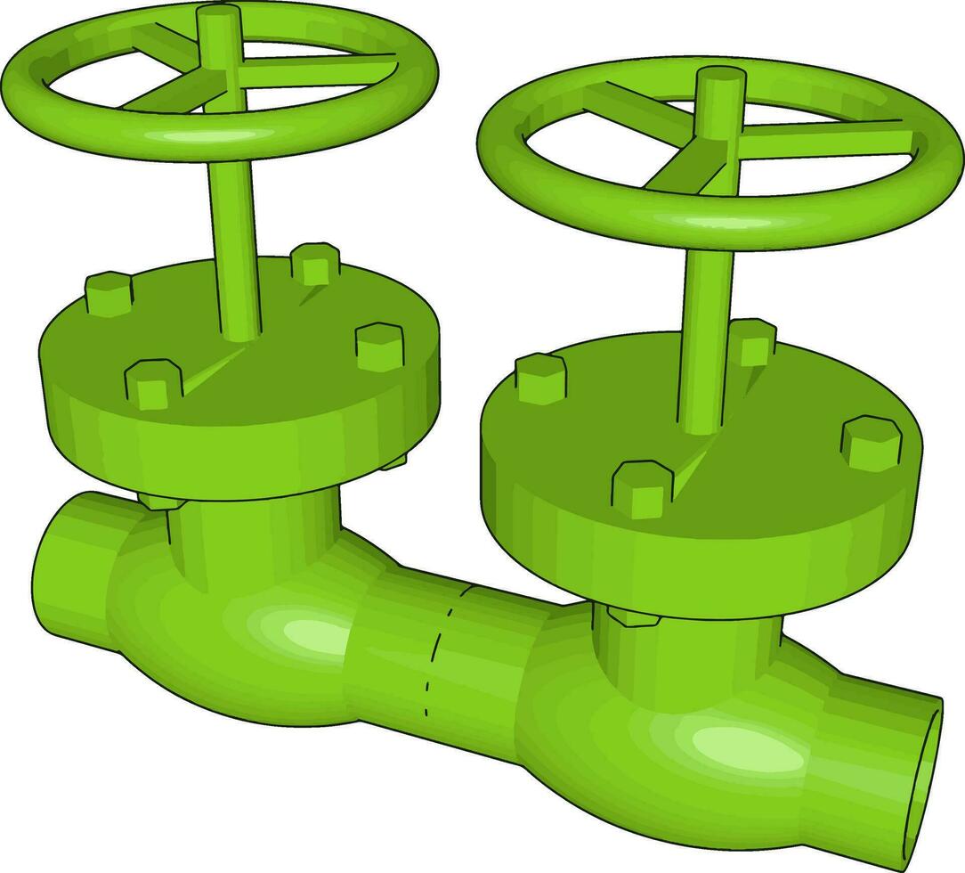 groen flens, illustratie, vector Aan wit achtergrond.