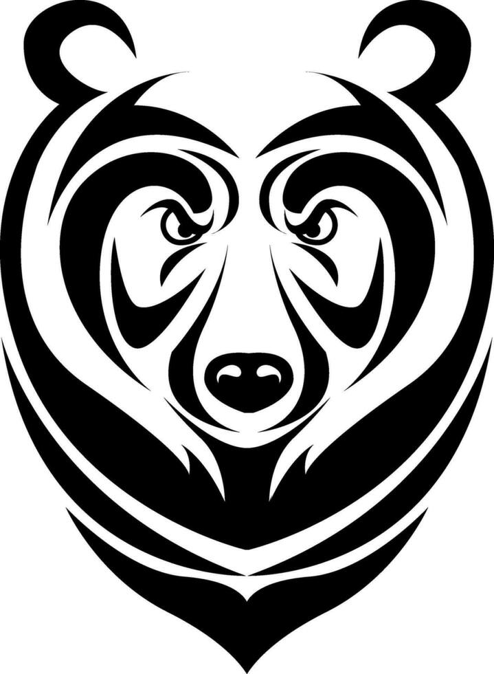 beer tatoeëren hoofd, tatoeëren illustratie, vector Aan een wit achtergrond.