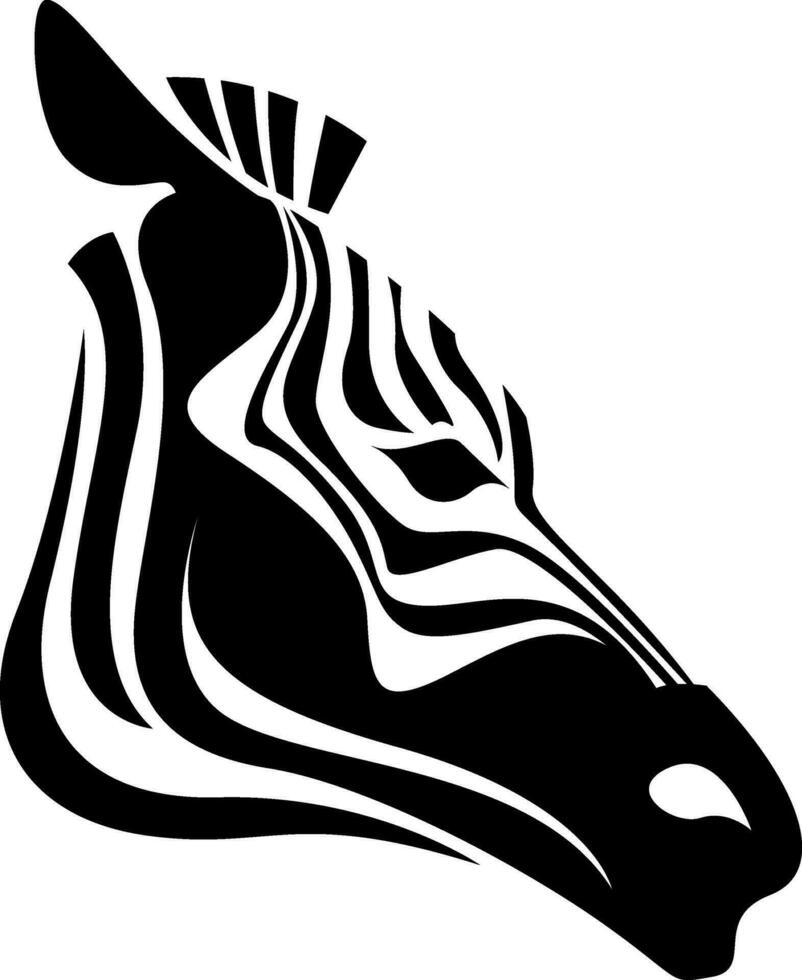 zebra hoofd tatoeëren, tatoeëren illustratie, vector Aan een wit achtergrond.