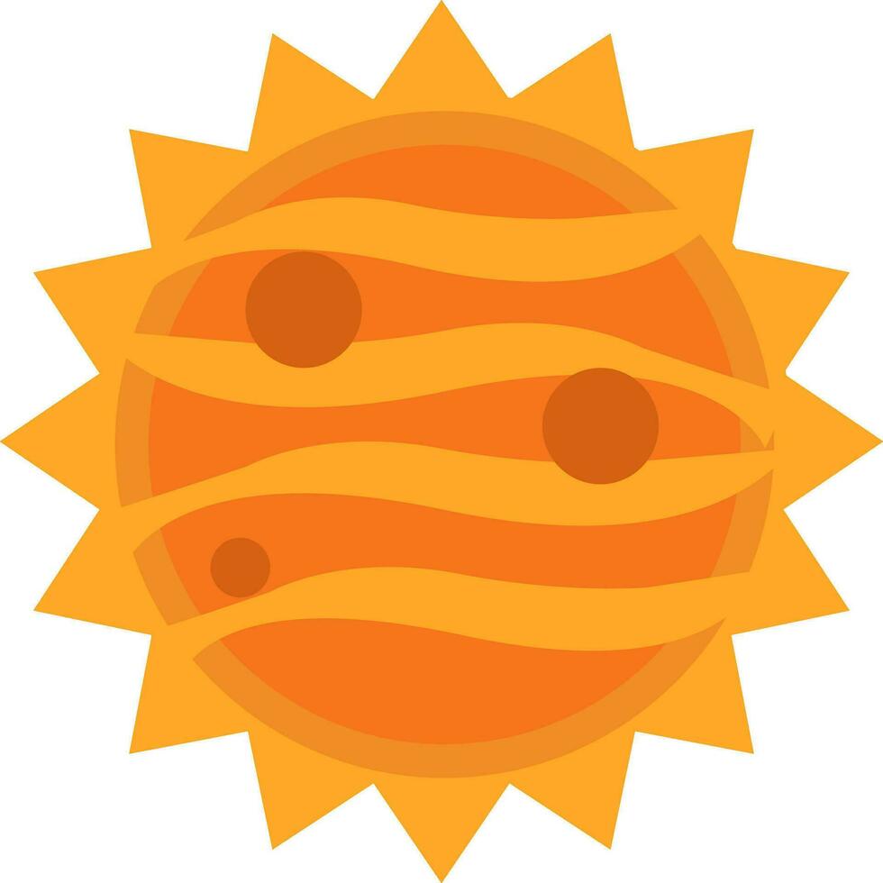 twee zonnen vector kleur illustratie.