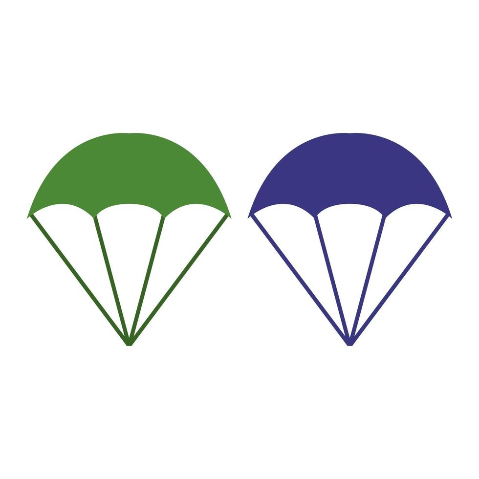 parachute geïllustreerd op witte achtergrond vector