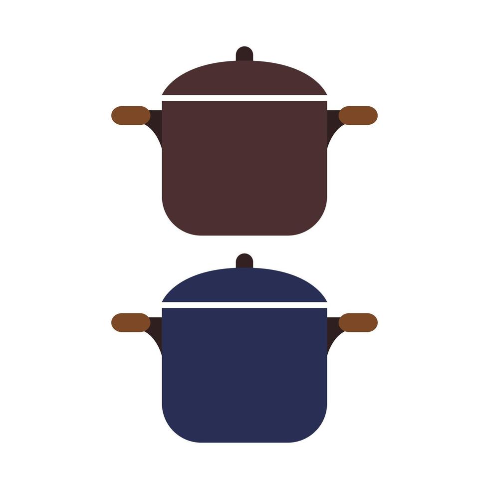 keukenpot geïllustreerd op witte achtergrond vector
