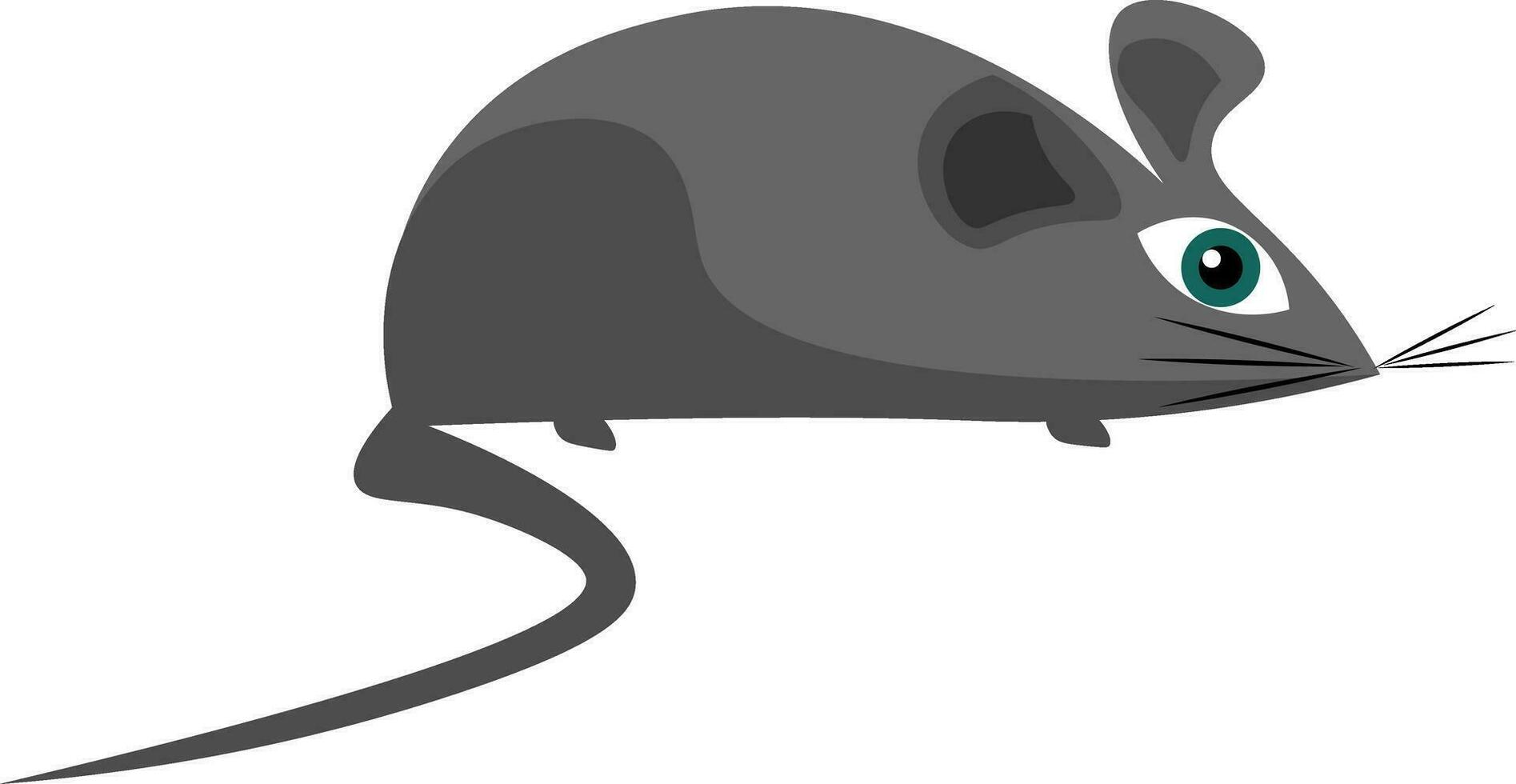 weinig grijs muis illustratie vector Aan wit achtergrond