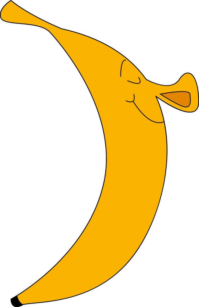 glimlachen banaan illustratie vector Aan wit achtergrond