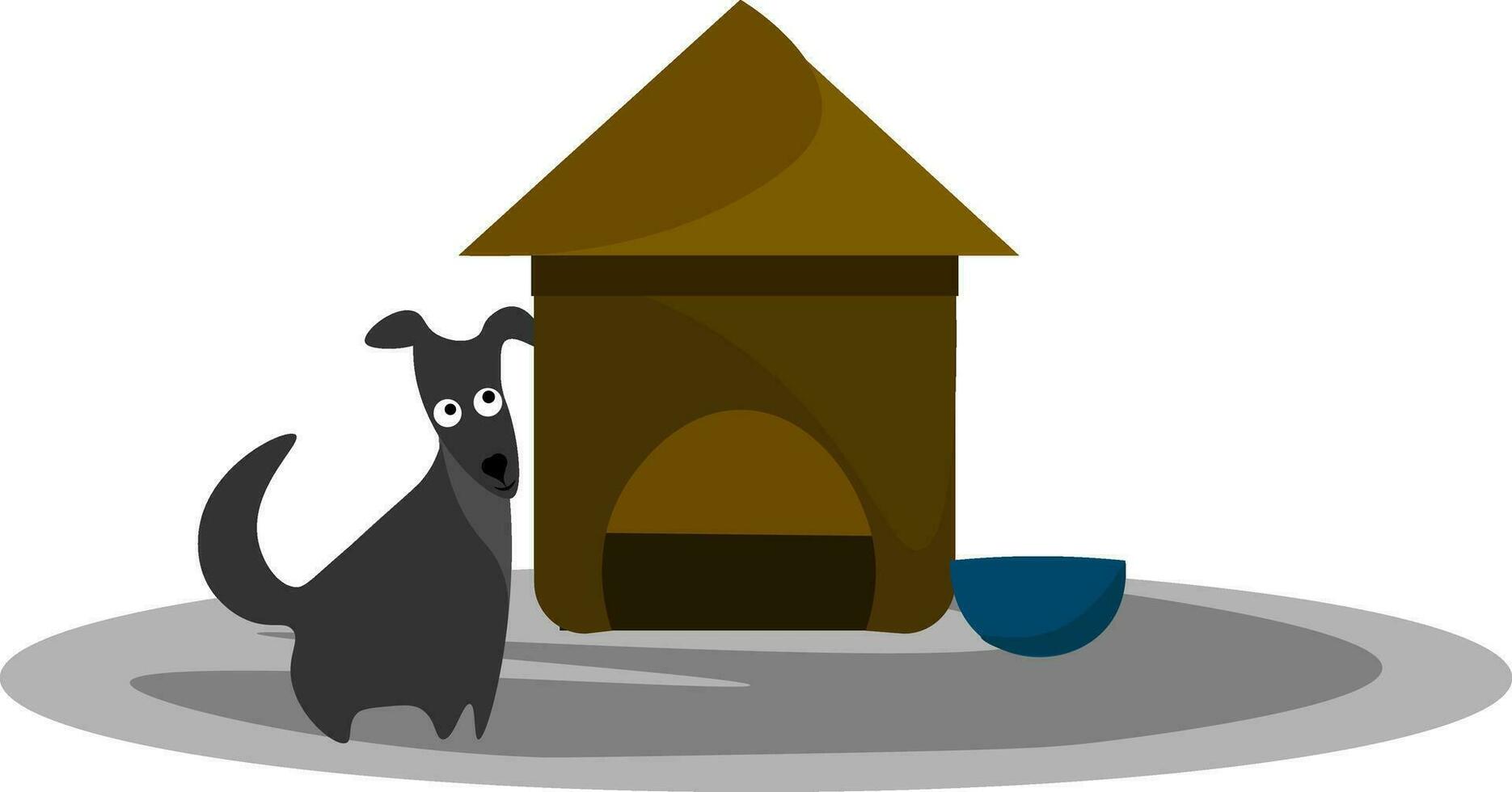 hond huis vector of kleur illustratie