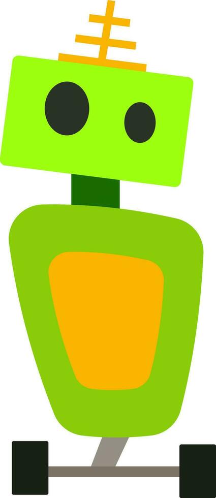 een groen robot vector of kleur illustratie