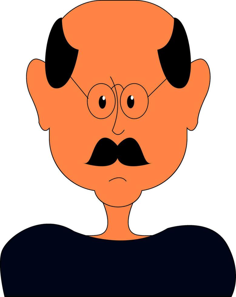 oud Mens met bril vector of kleur illustratie