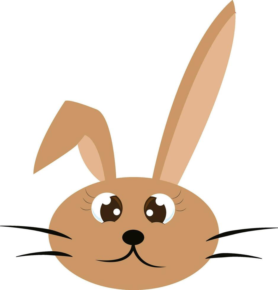 een verdrietig bruin konijn vector of kleur illustratie