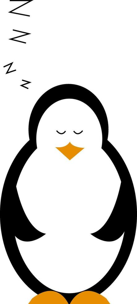 slapen pinguïn vector of kleur illustratie
