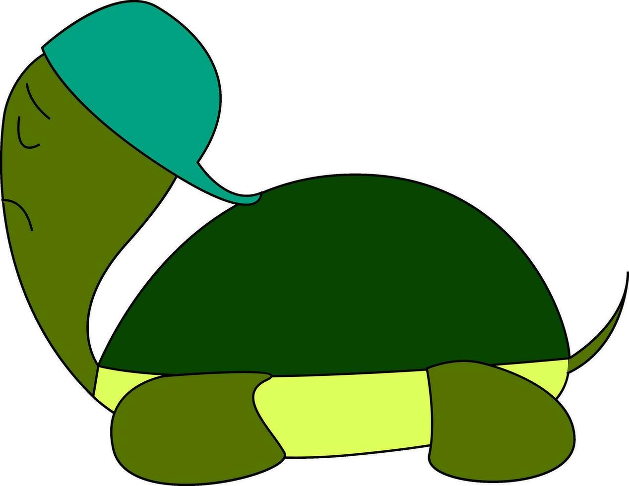 schildpad in pet vector of kleur illustratie