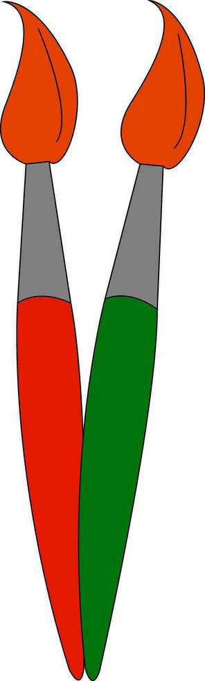 borstels, vector of kleur illustratie.
