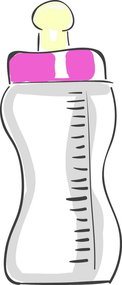 glas voor melk, vector of kleur illustratie.
