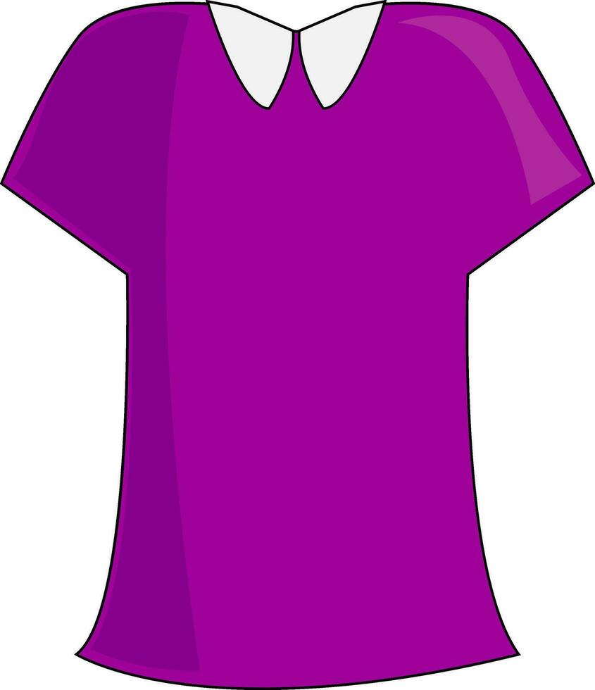 lila blouse, vector of kleur illustratie.