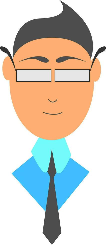 Mens portret, vector of kleur illustratie.