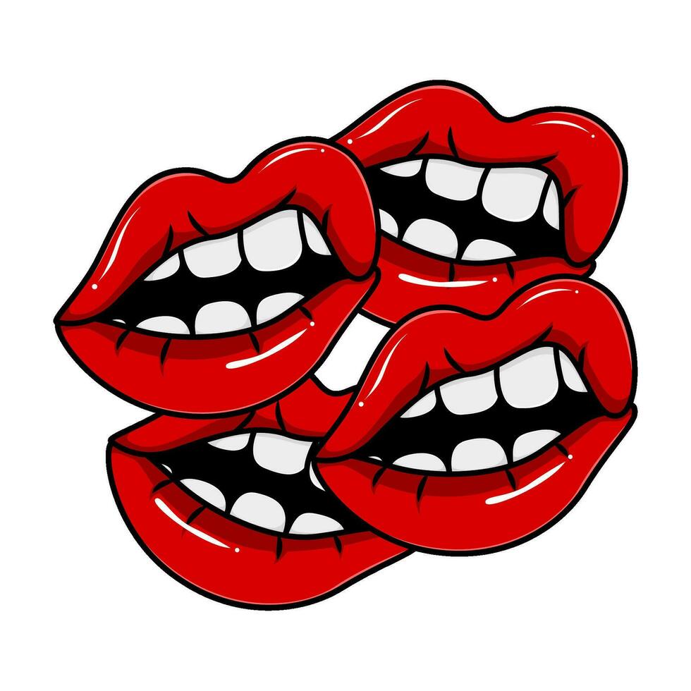 rode lippen illustratie vector