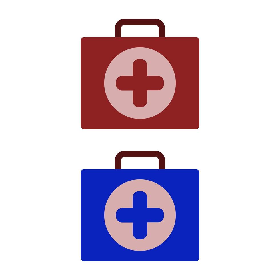 medische koffer geïllustreerd op een witte achtergrond vector