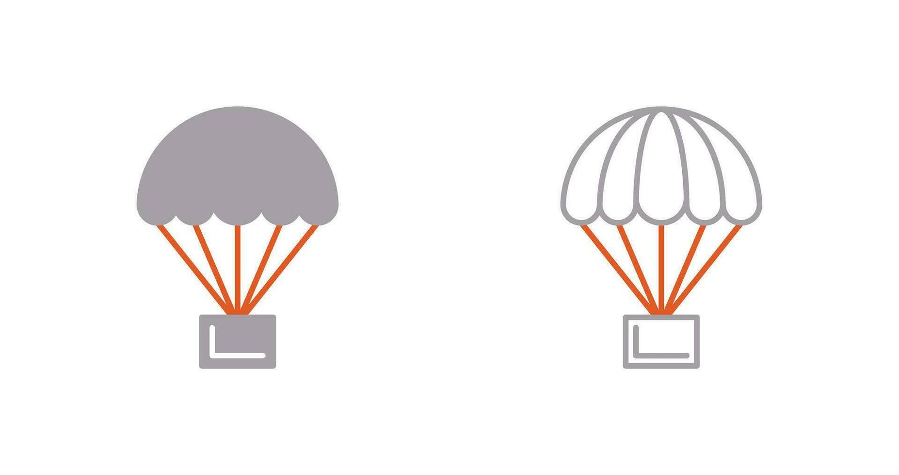 parachute vector pictogram