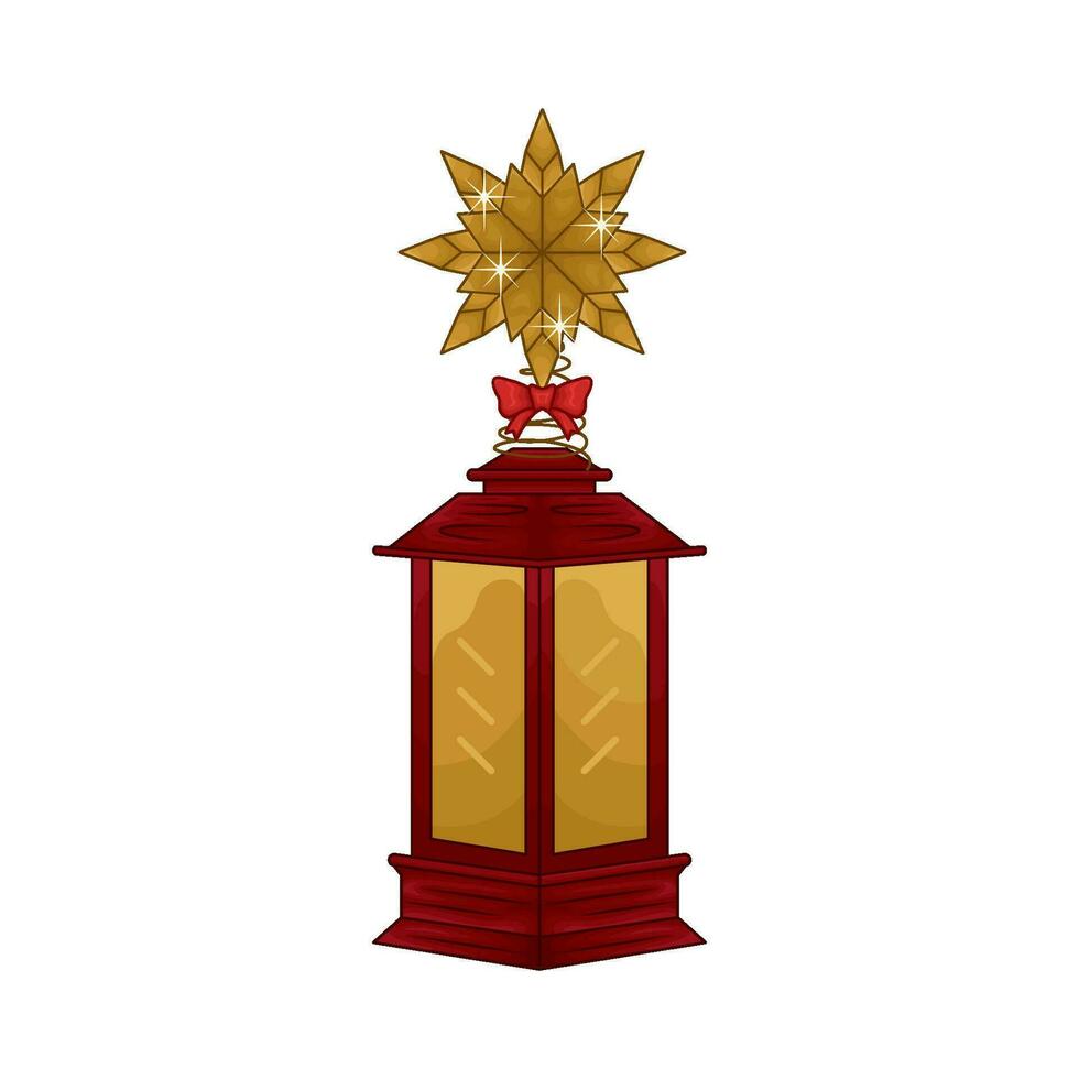 Kerstmis lantaarn lamp illustartion vector