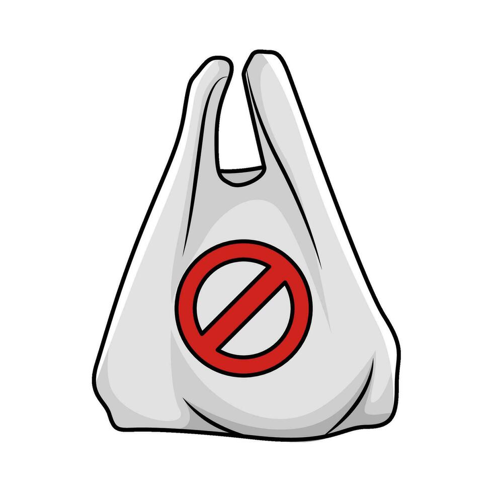 Nee uitschot plastic zak illustratie vector